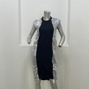 Lime & Vine Cap Sleeve Paneled Rina Dress Onyx Black Size S NWT